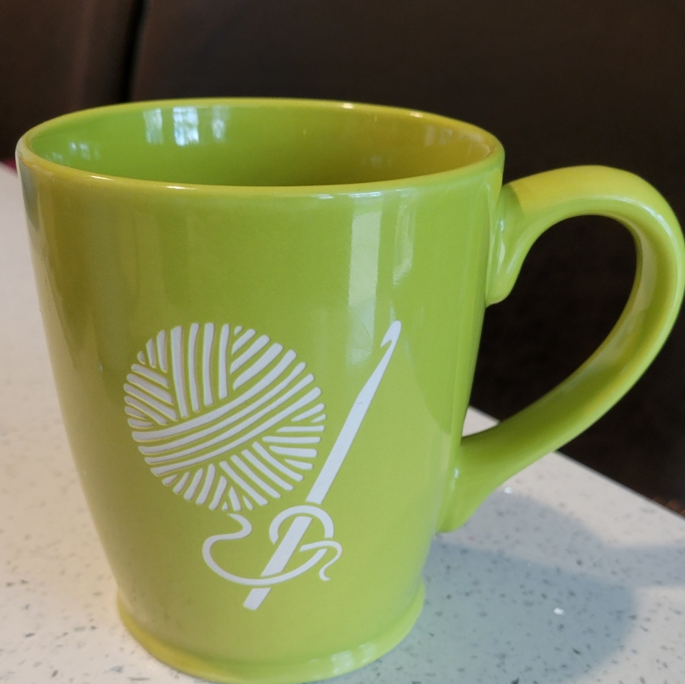 18oz Crochet Coffee/Tea Mug 💚☕️